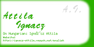attila ignacz business card